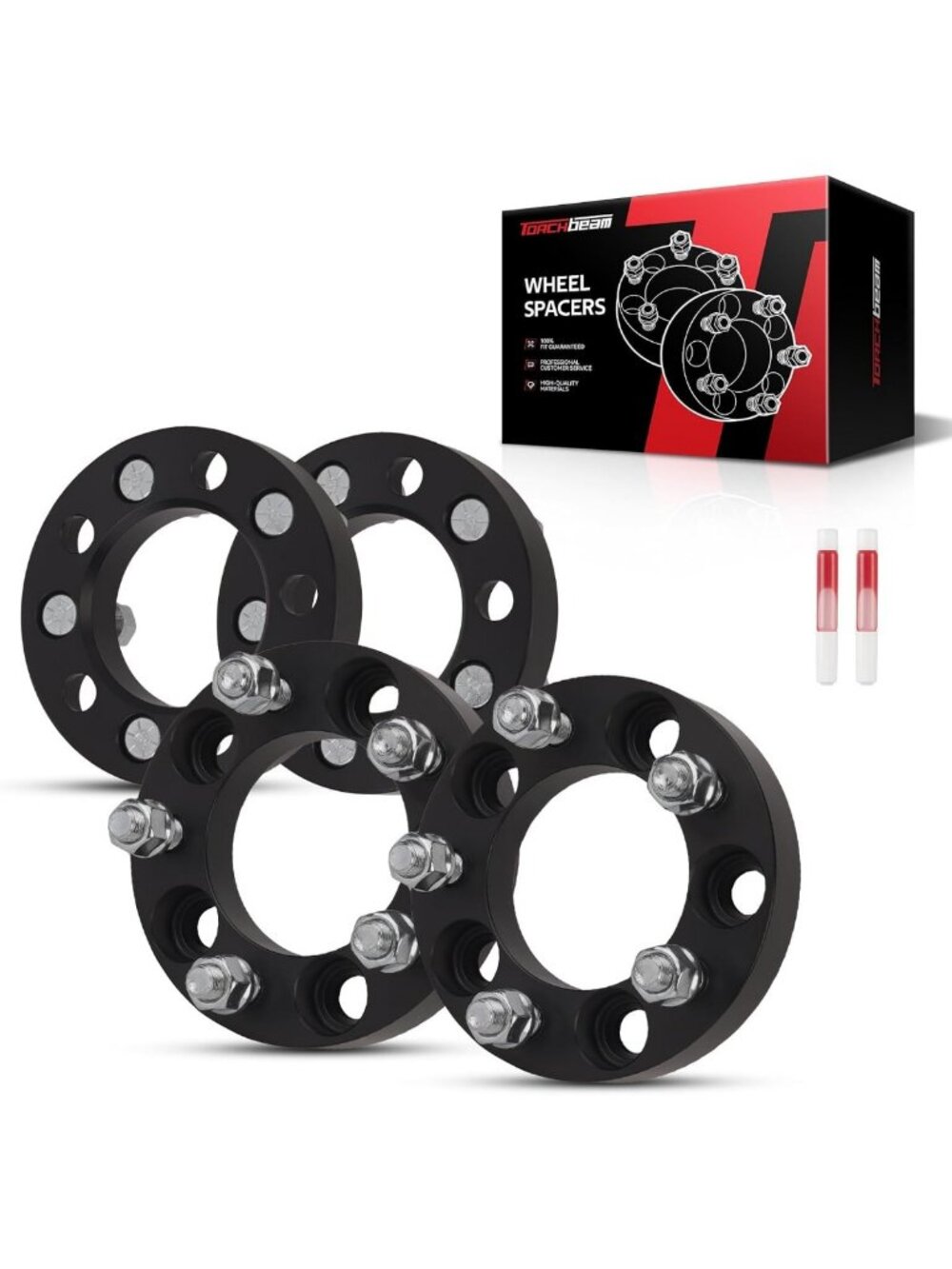 1-Inch Wheel Spacers 5x114.3mm for Jeep & Ford | 2 Pcs, Lug-Centric, No Hub Lip